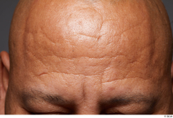 Face Skin Man Chubby Wrinkles Bald Studio photo references